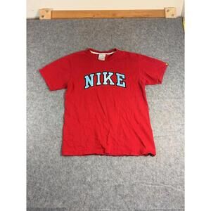 Vintage Y2K Nike Spell Out T Shirt Size Medium Red